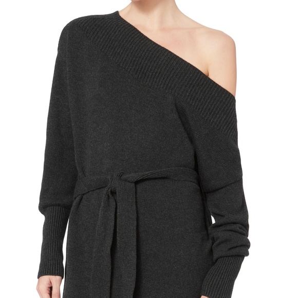 intermix off shoulder slouchy wool sweater dress - Picture 2 of 7